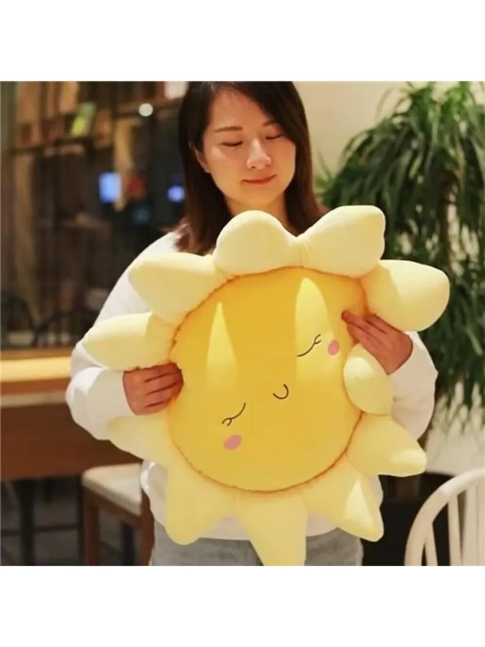 Oversized Sun Floor Pillow Plush Cushion 22 inch Round Throw Pillow for Kids Roo